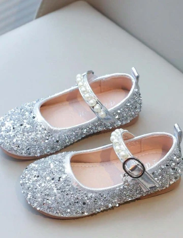 Balerini Shein Kids, argintiu Gri