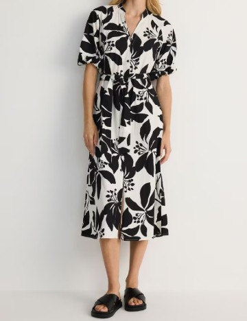 
						Rochie medie Reserved, alb/negru