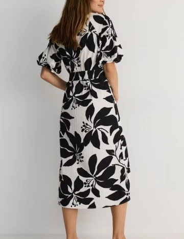 Rochie medie Reserved, alb/negru