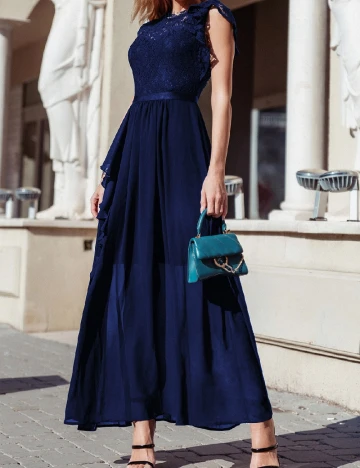 Rochie lunga Miusol, bleumarin Albastru