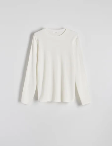 Bluza Reserved, alb Alb