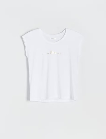 
						Tricou Reserved, alb