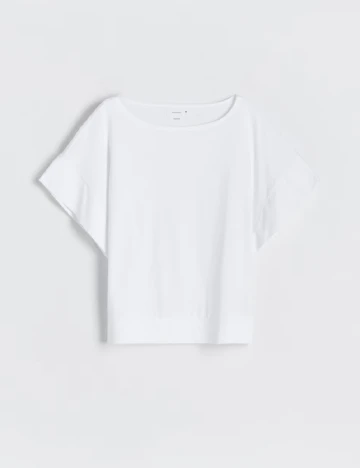 Tricou Oversize Reserved, alb