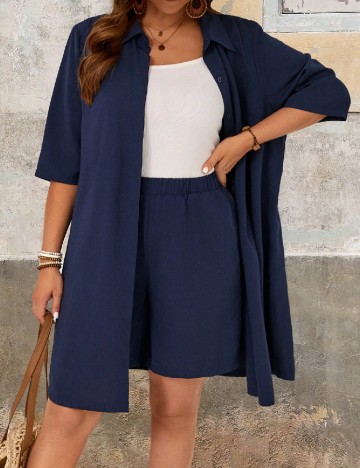 
						Compleu Emery Rose Curve, albastru