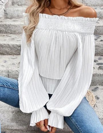 Bluza SHEIN, alb Alb