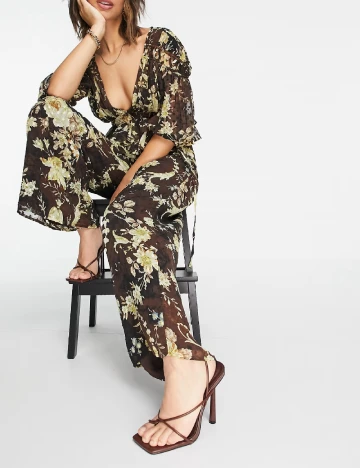 Pantaloni ASOS, maro Verde