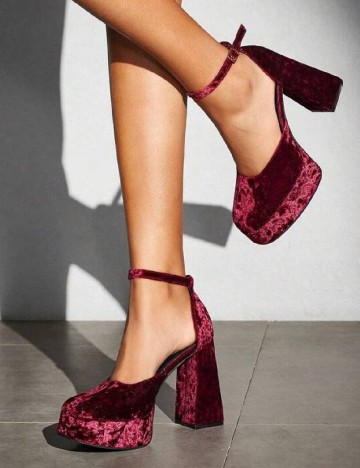 Pantofi SHEIN, visiniu