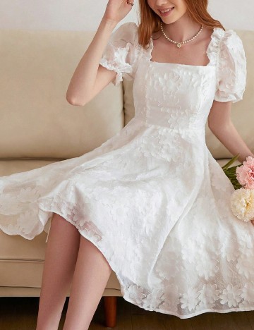 
						Rochie scurta SHEIN, alb