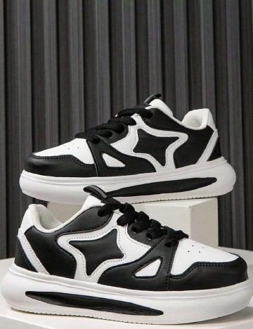 Adidasi Shein Kids, alb/negru