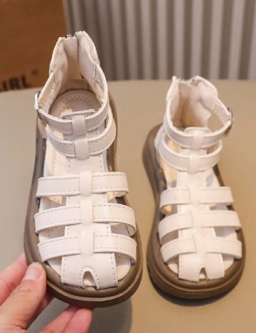 Sandale Shein Kids, alb