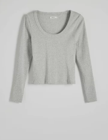 Bluza Reserved, gri deschis