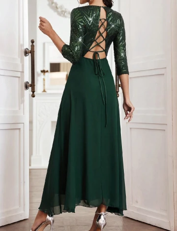 Rochie lunga SHEIN, verde Verde