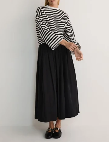 Bluza Oversize Reserved, alb/negru