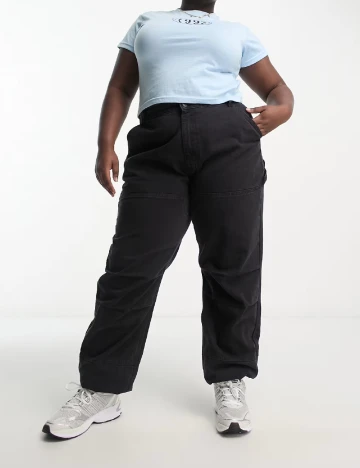 Blugi I SAW IT FIRST Plus Size, negru Negru