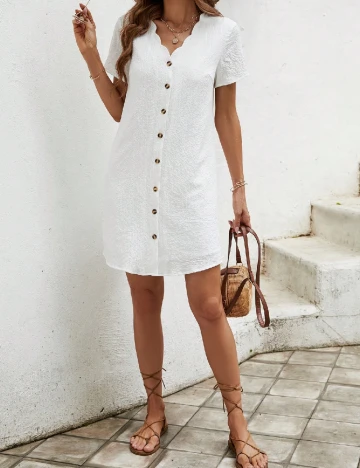 Rochie scurta SHEIN, alb