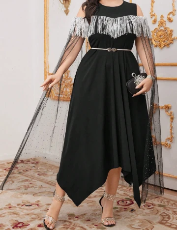 Rochie lunga SHEIN, negru Negru
