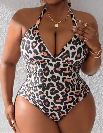 Costum de baie SHEIN CURVE, animal print