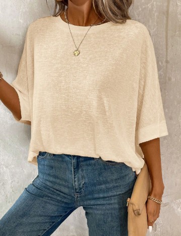 
						Tricou SHEIN, crem