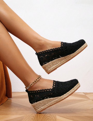Espadrile SHEIN, negru