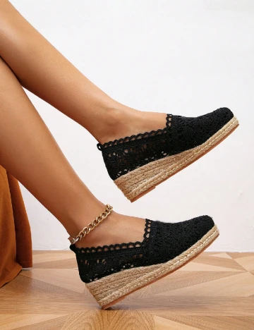 Espadrile SHEIN, negru Negru