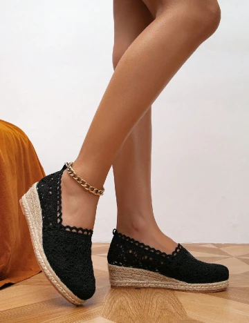 Espadrile SHEIN, negru Negru