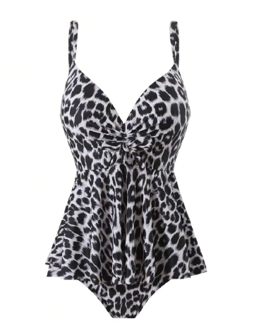 Costum de baie SHEIN, animal print Animal print