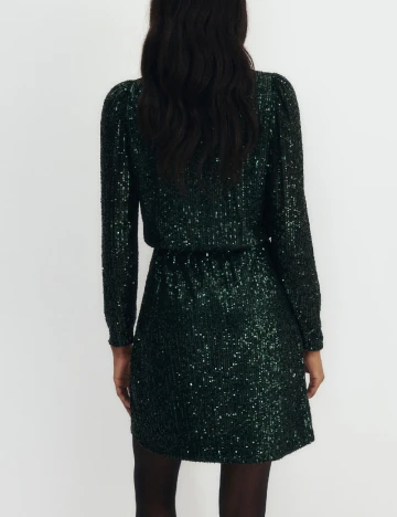 Rochie scurta Reserved, verde inchis