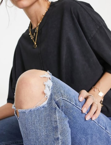 Blugi Free People, albastru