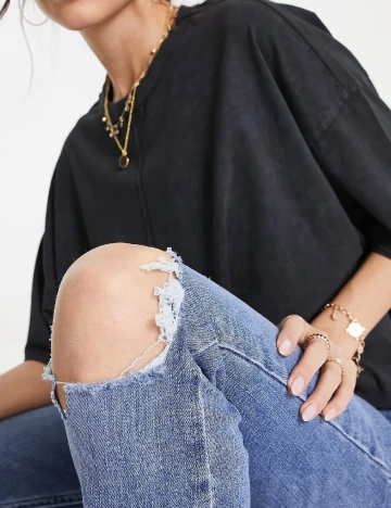 Blugi Free People, albastru