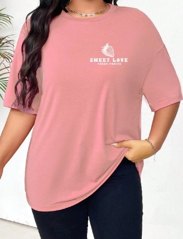 
						Tricou SHEIN CURVE, roz