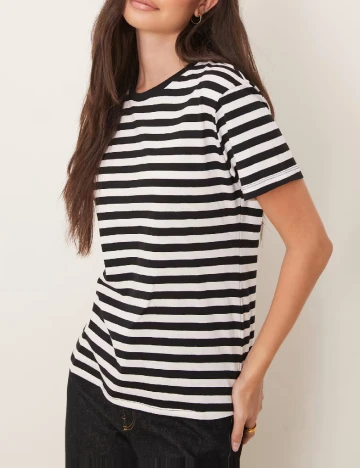 Tricou ASOS, alb/negru