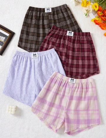 Set pantaloni de pijama 4 perechi Shein Kids, mix culori Mix culori