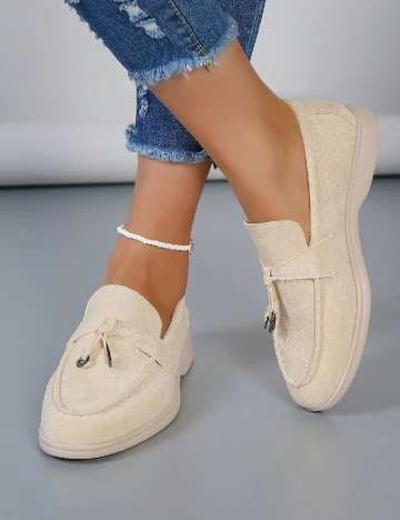 Mocasini SHEIN, crem Crem