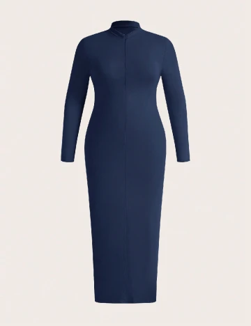 Rochie lunga SHEIN CURVE, bleumarin