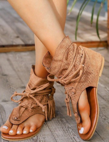 Sandale SHEIN, maro