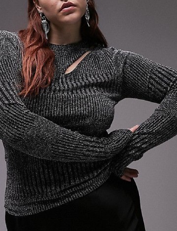 
						Bluza Top Shop Plus Size, gri