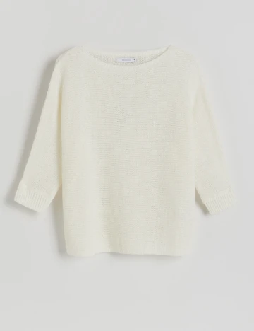 Bluza Reserved, ecru Alb