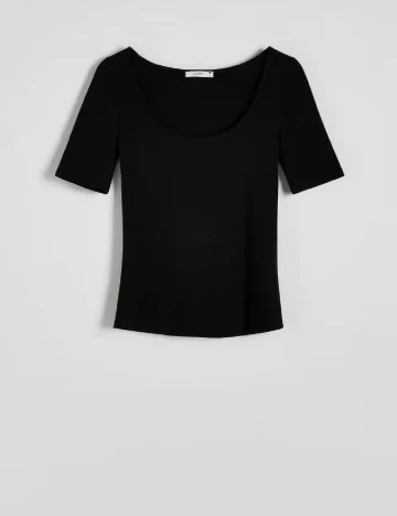 Tricou Reserved, negru