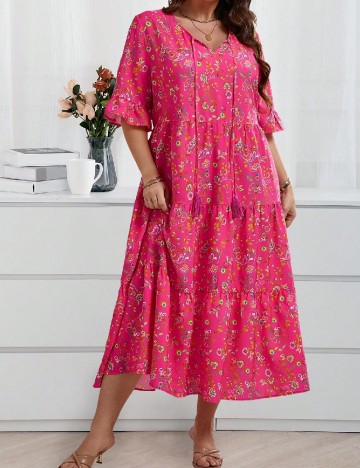 
						Rochie lunga Emery Rose Curve, roz