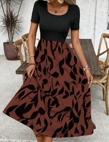 
						Rochie lunga SHEIN, negru/maro
