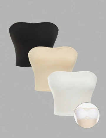 Set topuri 3 bucati SHEIN, mix culori Mix culori