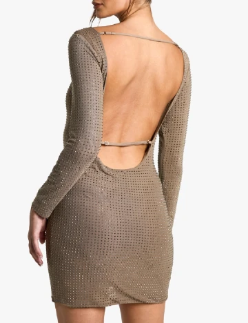 Rochie scurta Boohoo, maro Maro