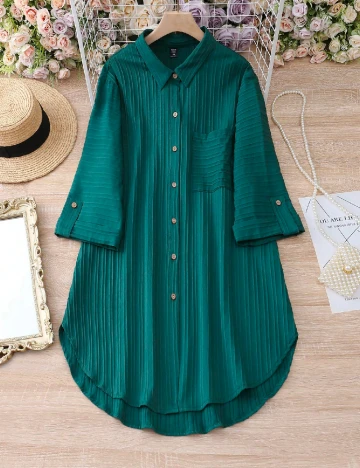 Rochie scurta SHEIN CURVE, verde