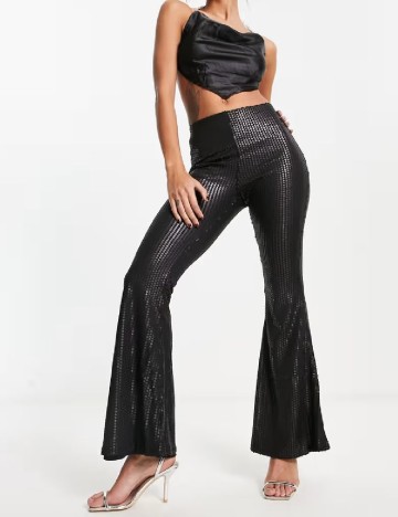 
						Pantaloni Glamorous, negru