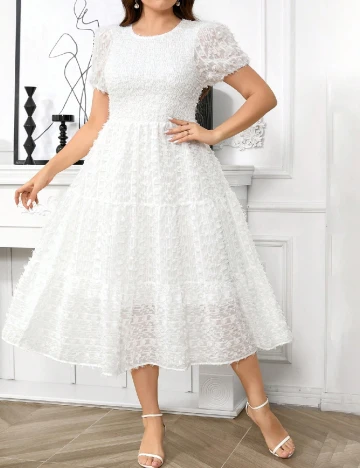 Rochie medie SHEIN CURVE, alb