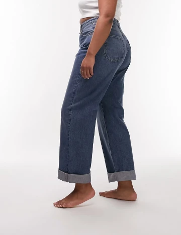 Blugi Top Shop Plus Size, albastru Albastru
