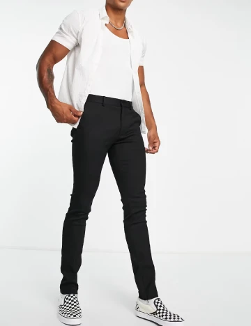 Pantaloni Topman, negru