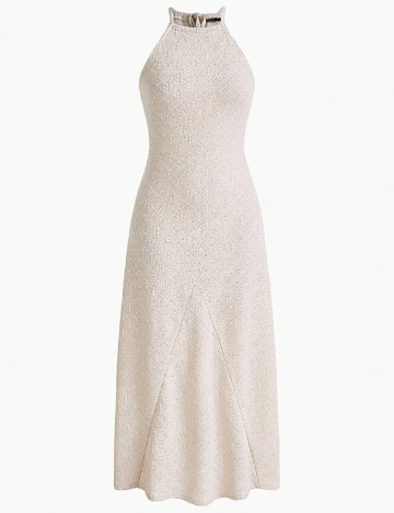 Rochie lunga MOTF, crem