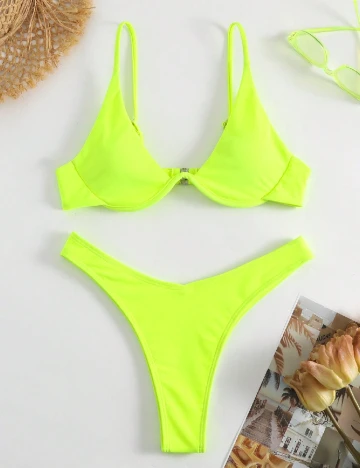 Costum de baie SHEIN, verde neon Verde
