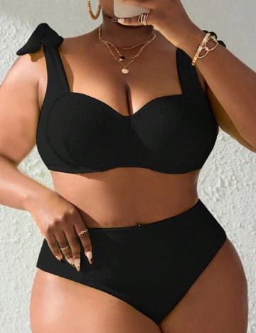 
						Costum de baie SHEIN CURVE, negru